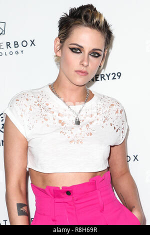LOS ANGELES, CA, USA - NOVEMBER 09: Actress Kristen Stewart wearing a Murmur top, Zuhair Murad pants, and Giuseppe Zanotti shoes arrives at the Los Angeles Premiere Of Starlight Studios And Refinery29's 'Come Swim' held at The Landmark on November 9, 2017 in Los Angeles, California, United States. (Photo by Image Press Agency) Stock Photo