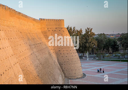 Walls of Ark, fortress, Bukhara, Uzbekistan Stock Photo