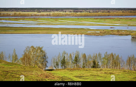 Oka river in Konstantinovo village. Ryazan oblast. Russia Stock Photo