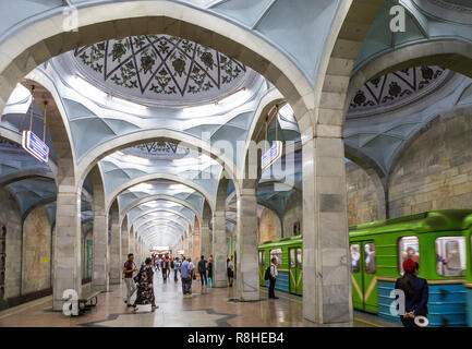 Alisher Navoi station, subway, Tashkent, Uzbekistan Stock Photo