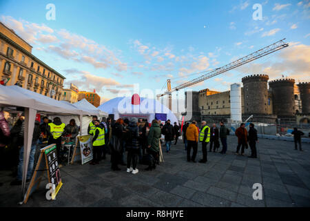 Naples, Italy. 15th December 2018. The five stars meet the citizens of Naples in a two days dedicated to the environment Tappa in Naples for the Rousseau City lab to its fifth appointment entitled '# ENVIRONMENT .. How the Net, the web and new technologies will help us to save the planet ' Credit: Antonio Balasco/Alamy Live News Credit: Antonio Balasco/Alamy Live News Stock Photo