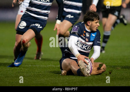 Salford, Manchester, UK. 15th Dec 2018. Bordeaux Belges's Geoffrey Cros  15th December 2018, AJ Bell Stadium , Sale, England; European Rugby Challenge Cup, Sale v Bordeaux-Belges ;   Credit: Terry Donnelly / News Images Credit: News Images /Alamy Live News Stock Photo