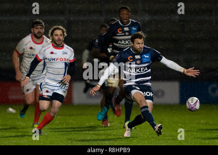 Salford, Manchester, UK. 15th Dec 2018. Bordeaux Belges's Roamian Buros   15th December 2018, AJ Bell Stadium , Sale, England; European Rugby Challenge Cup, Sale v Bordeaux-Belges ;   Credit: Terry Donnelly / News Images Credit: News Images /Alamy Live News Stock Photo