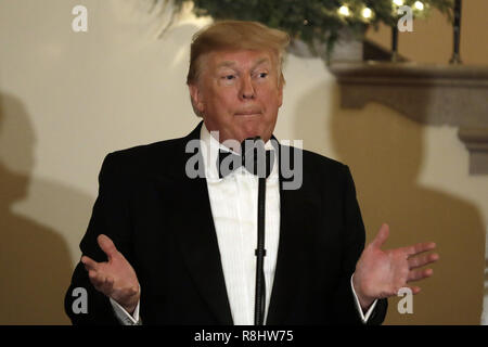 Washington, District of Columbia, USA. 15th Dec, 2018. United States President Donald J. Trump makes remarks at the Congressional Ball at White House in Washington, DC on December 15, 2018. Credit: Yuri Gripas/Pool via CNP Credit: Yuri Gripas/CNP/ZUMA Wire/Alamy Live News Stock Photo