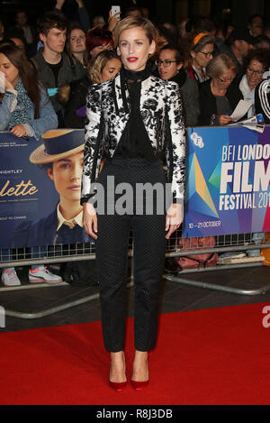 Oct 11, 2018  - Denise Gough attending London Film Festival BFI Patrons Gala, Colette UK Premiere in London, UK Stock Photo