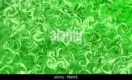 Marbled green grass abstract background. Textile marble pattern. Digital paper texture. Wide aspect ratio Stock Vector