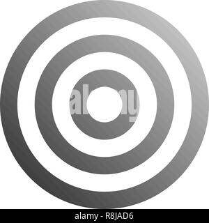 Target sign - medium gray gradient transparent, isolated - vector illustration Stock Vector