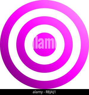 Target sign - purple gradient transparent, isolated - vector illustration Stock Vector