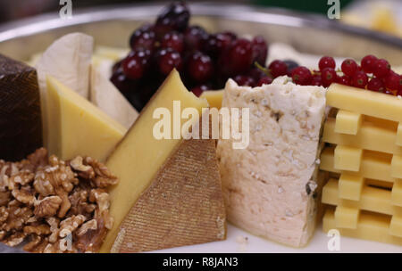 assorted cheese platter Stock Photo