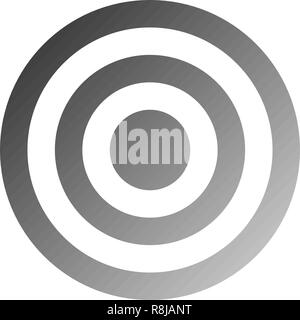 Target sign - medium gray gradient transparent, isolated - vector illustration Stock Vector