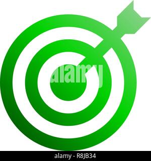 Target sign - green gradient transparent with dart, isolated - vector illustration Stock Vector