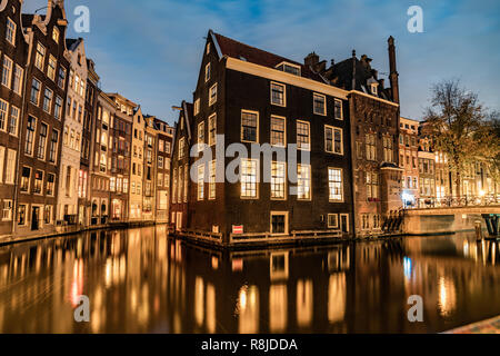 Amsterdam Canal Houses Stock Photo