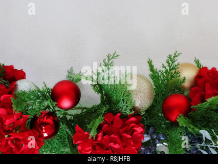 Christmas wishing card set up Stock Photo