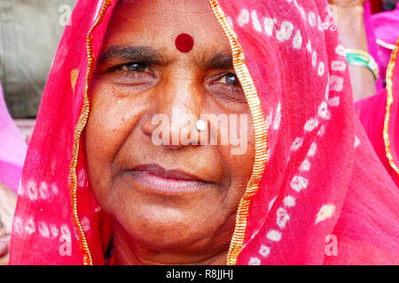 portrait of old woman with tika, rishikesh, india, Stock Photo, Picture And  Rights Managed Image. Pic. ZI1-2316324