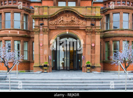 14 December 2018 Slieve Donard Hotel Newcastle County Down. This premier luxurious Hotel seen here in mid December  is located on the shore of Dundrum Stock Photo