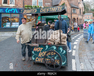 Saturday 08 December 2018 – T he annual Lymm Dickensian Festival in Lymm, Cheshire, England, UK. Stock Photo