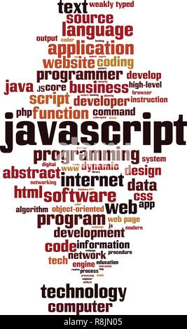 Javascript word cloud concept. Vector illustration Stock Vector Image ...
