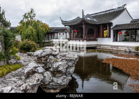 Dunedin, Chinese Garden, South Island, New Zealand Stock Photo