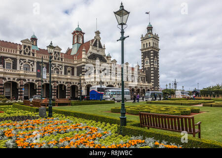 Dunedin, Railway Station, South Island, New Zealand Stock Photo