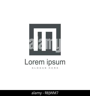 Initial Letter MI Logo template design. Minimalist letter logo vector design Stock Vector