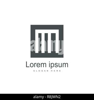 Initial Letter MN Logo template design. Minimalist letter logo vector design Stock Vector