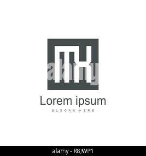 Initial Letter MX Logo template design. Minimalist letter logo vector design Stock Vector