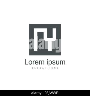 Initial Letter NY Logo Template Vector Design Stock Vector