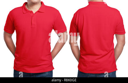 Download Male model wear plain red long sleeve t-shirt mockup ...