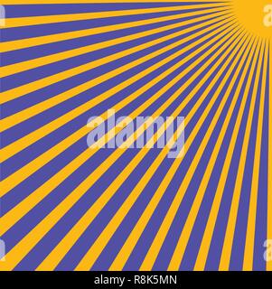 Converging lines from a corner spot Stock Vector