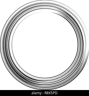 Round grunge frame. Circle black border Stock Vector Image & Art - Alamy