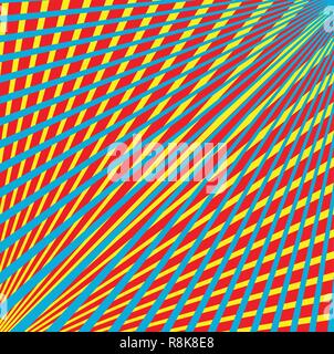 Multi colored converging lines Stock Vector