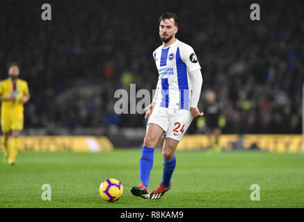 Davy Propper of Brighton during the Premier League match between Brighton & Hove Albion and Crystal Palace at the Amex Stadium . 04  Editorial use only. No merchandising. For Football images FA and Premier League restrictions apply inc. no internet/mobile usage without FAPL license - for details contact Football Dataco Stock Photo