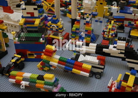 Lego plastic toy bricks Stock Photo