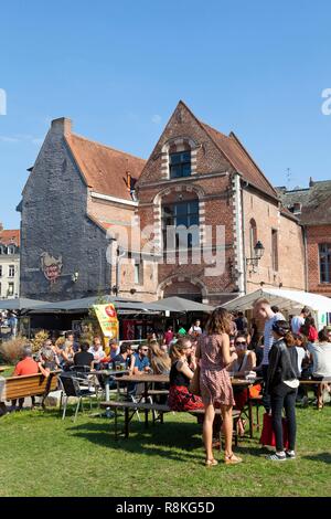 France, Nord, Lille, braderie of Lille, ilot Comtesse in the neighborhood of Lille Stock Photo