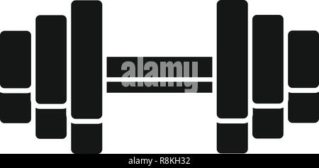 Gym dumbell icon. Simple illustration of gym dumbell vector icon for web design isolated on white background Stock Vector