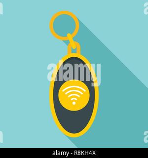 NFC key fob silhouette icon. Clipart image isolated on white background  Stock Vector