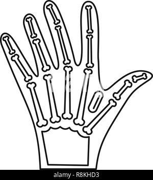 Nfc hand implant icon. Outline nfc hand implant vector icon for web design isolated on white background Stock Vector