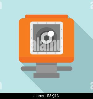 Action camera icon. Flat illustration of action camera vector icon for web design Stock Vector