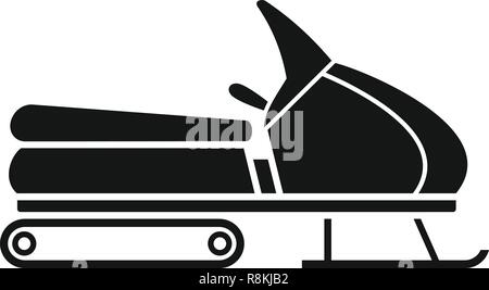 Santa snowmobile icon. Simple illustration of santa snowmobile vector icon for web design isolated on white background Stock Vector
