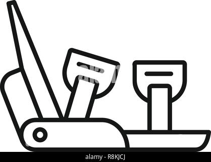 Mountain shoe spike icon. Outline mountain shoe spike vector icon for web design isolated on white background Stock Vector