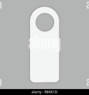 Door tag icon. Realistic illustration of door tag vector icon for web design Stock Vector