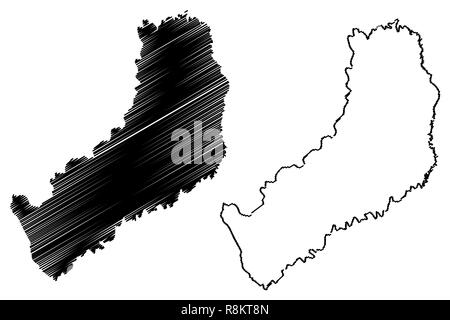 Misiones (Region of Argentina, Argentine Republic, Provinces of Argentina) map vector illustration, scribble sketch Misiones Province map Stock Vector