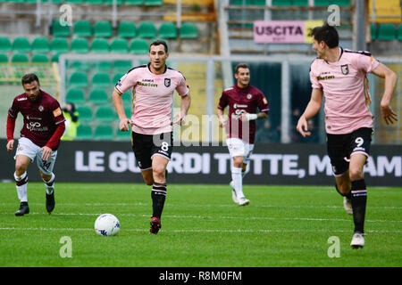 Palermo, Italy. 15th Dec, 2018. Palermo's Mato Jajalo in action during the serie B match between US Citta di Palermo and Livorno at Stadio Renzo Barbera on December 15, 2018 in Palermo, Italy. Credit: Guglielmo Mangiapane/Pacific Press/Alamy Live News Stock Photo