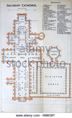 Plan Of Salisbury Cathedral Plan Of The Cathedral Church Of