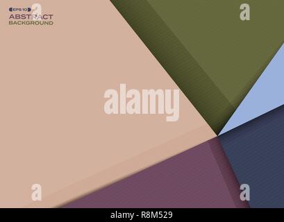 Abstract of colorful flat simple pattern background with shadow of paper cut, vector eps10 Stock Vector