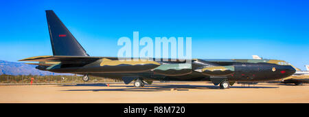 Boeing B52D Stratofortress strategic bomber plane on display at the Pima Air & Space Museum in Tucson, AZ Stock Photo