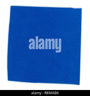 blue silicone rubber sample over white background Stock Photo