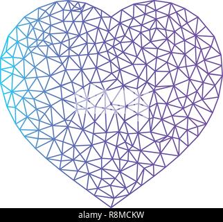 Gradient Purple Heart Shape Background Romantic 3D Abstract Love Design ...