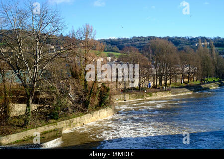 Around the somerset City of Bath, England UK Looking toward Bath Rugby Ground, The Rec. Proposals have been made for a new stand develeopment Stock Photo