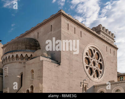 Beautiful view of the synagogue of Trieste, Friuli Venezia Giulia, Italy Stock Photo